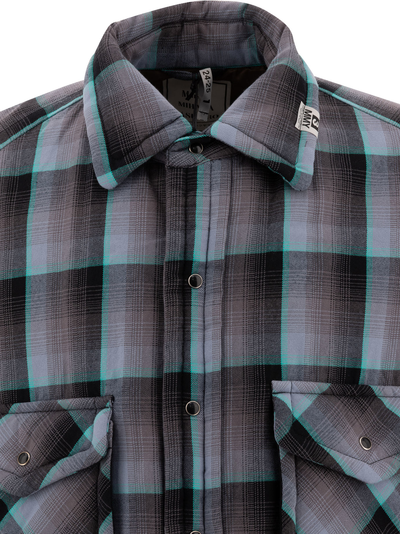 MAISON MIHARA YASUHIRO Grey Padded check overshirt